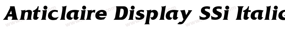 Anticlaire Display SSi Italic字体转换